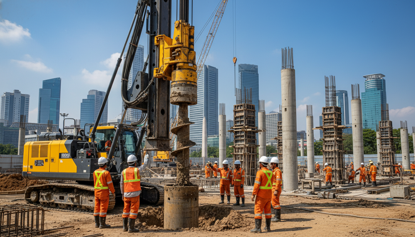Layanan Pengeboran Pondasi Jasa Bore Pile Jakarta